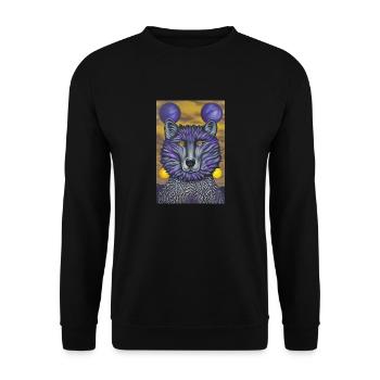 Loup avec lune - Sweat-shirt Unisexe - noir - Devant - Alina (178cm) & Michal (187cm)