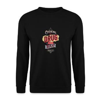Cooking is Drug Design - Unisex Sweatshirt - black - Front - Alina (178cm) & Michal (187cm)