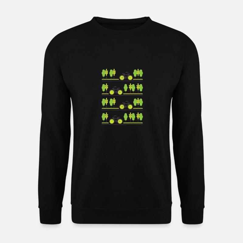 Cycling through spring (grey lines) - Unisex Sweatshirt - black