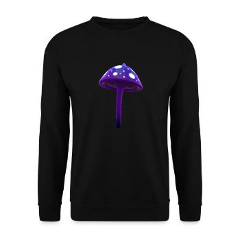 Magic Purple Mushroom - Unisex Sweatshirt - black - Front - Alina (178cm) & Michal (187cm)
