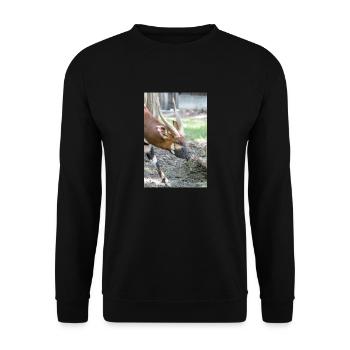 Östlicher Bongo Tragelaphus euryce - Unisex Pullover - Schwarz - Vorne - Alina (178cm) & Michal (187cm)
