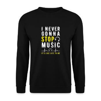 MUSIK 01 - Unisex Pullover - Schwarz - Vorne - Alina (178cm) & Michal (187cm)