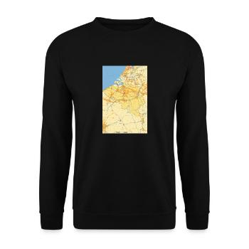 Belgium Map - Unisex Sweatshirt - black - Front - Alina (178cm) & Michal (187cm)