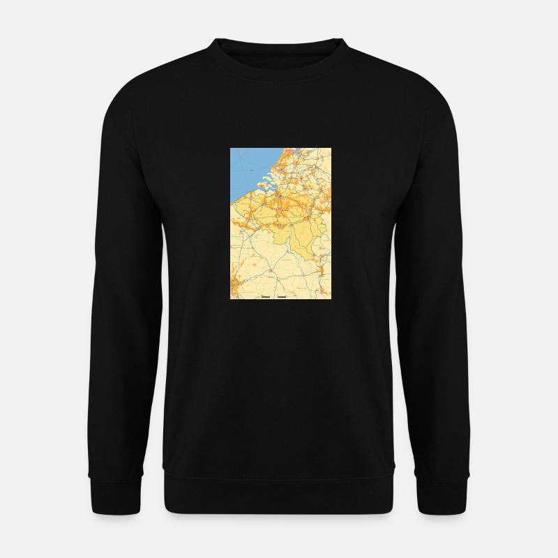 Belgien Karte - Unisex Pullover - Schwarz