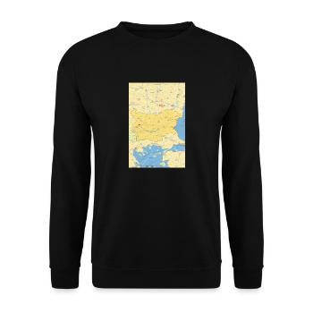 Bulgaria Map - Unisex Sweatshirt - black - Front - Alina (178cm) & Michal (187cm)