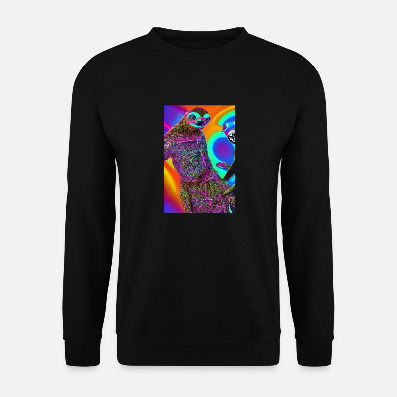 Psychedelic Sloth 2 - Unisex Sweatshirt - black