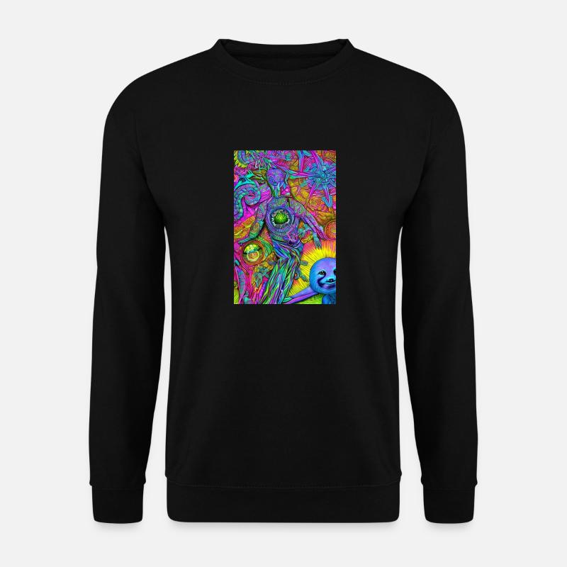 Psychedelic Sloth - Unisex Sweatshirt - black