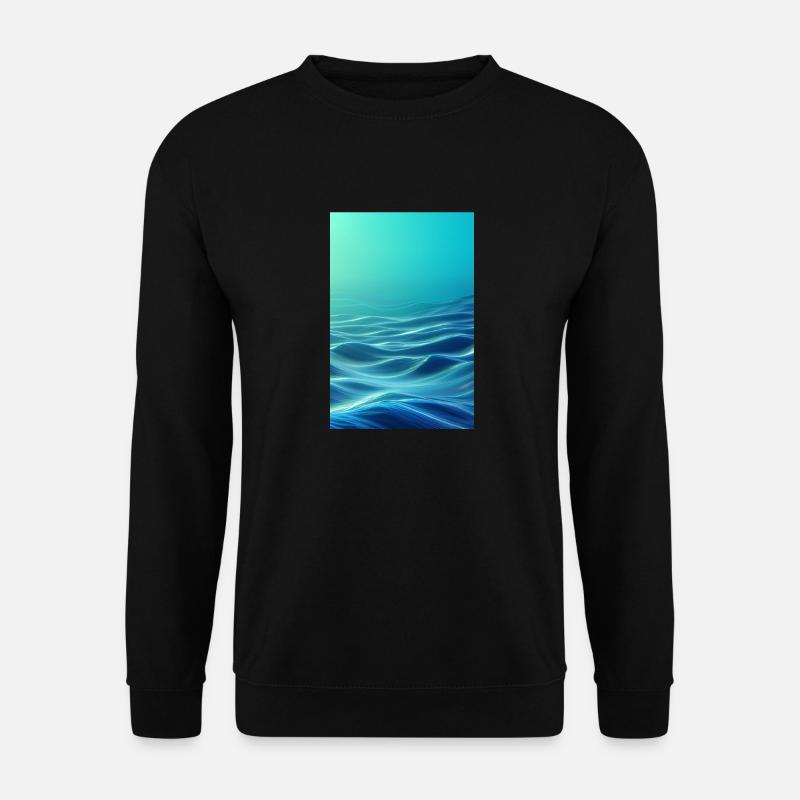 Low-Poly Wave - Unisex Pullover - Schwarz