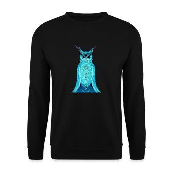 Owl Modern Style Graffiti Design Ornament Art - Unisex Sweatshirt - black - Front - Alina (178cm) & Michal (187cm)
