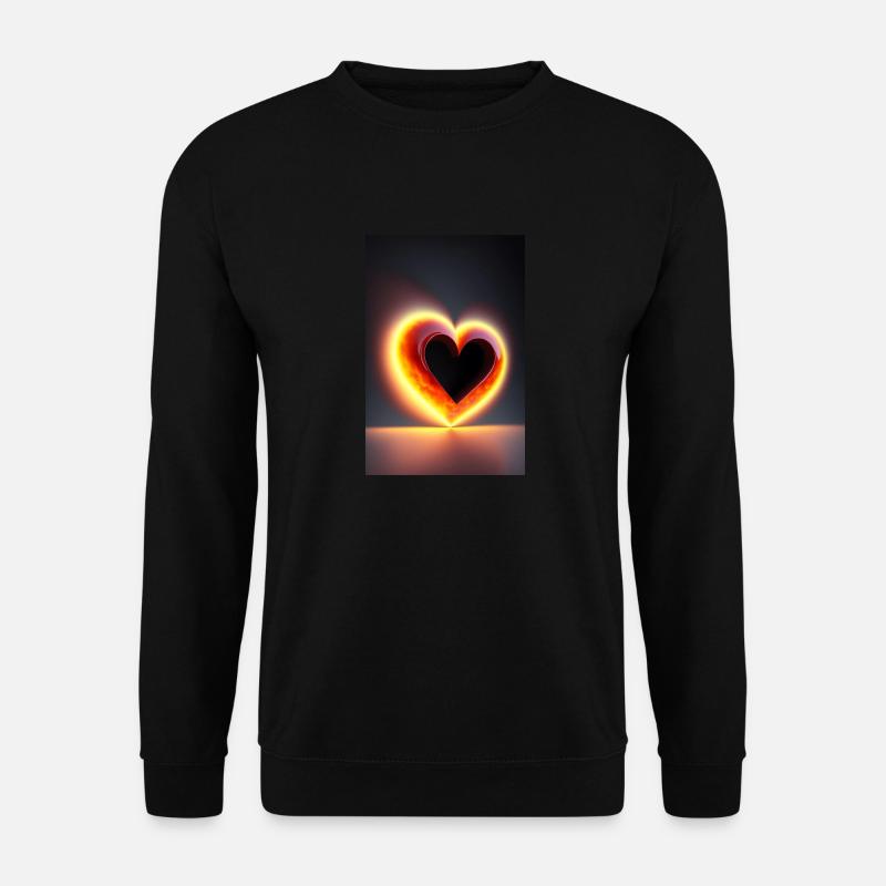 Licht Herz - Unisex Pullover - Schwarz