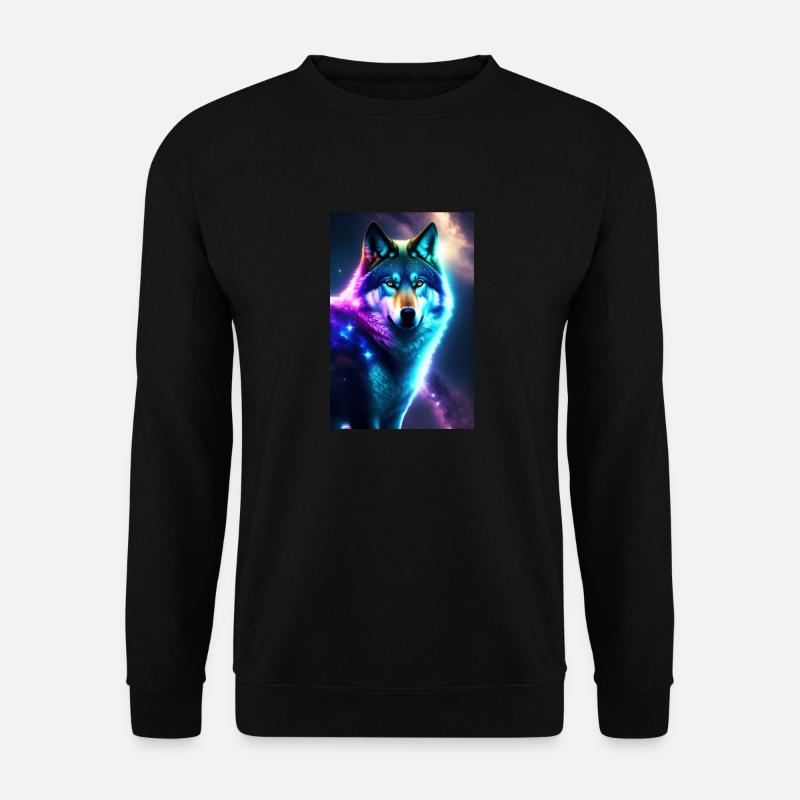 Wolf - Unisex Pullover - Schwarz
