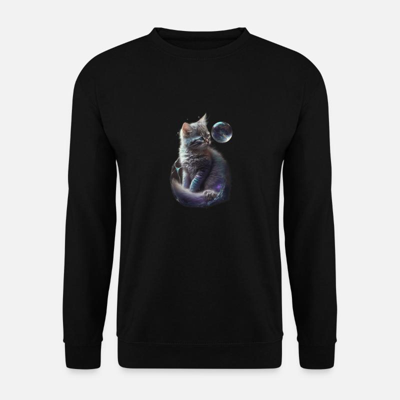 kitten Katze Animal - Unisex Pullover - Schwarz
