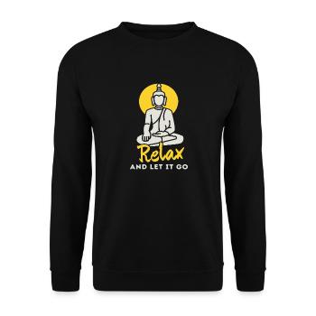 Détendez-vous et lâchez prise - Sweat-shirt Unisexe - noir - Devant - Alina (178cm) & Michal (187cm)