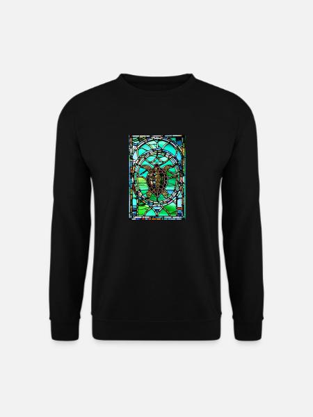 Schildkröte in Kirchenfensteroptik - Unisex Pullover - Schwarz