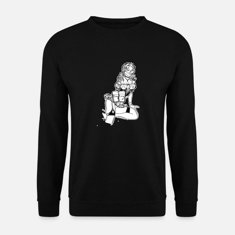 Fesches Dirndl // Volksfest // Illustration - Sweat-shirt Unisexe - noir