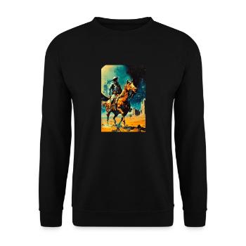 The Space Cowboy - Unisex Sweatshirt - black - Front - Alina (178cm) & Michal (187cm)