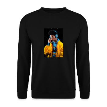 MusicOn WorriesOff - Sweat-shirt Unisexe - noir - Devant - Alina (178cm) & Michal (187cm)