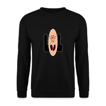 Sourrire LOL - Sweat-shirt Unisexe - noir - Devant - Alina (178cm) & Michal (187cm)