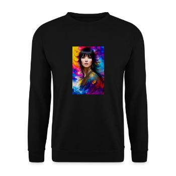 Colorful Beauty 2 - Unisex Sweatshirt - black - Front - Alina (178cm) & Michal (187cm)