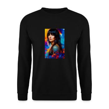 Colorful Beauty 6 - Unisex Sweatshirt - black - Front - Alina (178cm) & Michal (187cm)