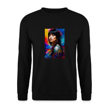 Colorful Beauty 4 - Unisex Sweatshirt - black - Front - Alina (178cm) & Michal (187cm)