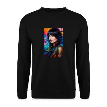 Colorful beauty 14 - Unisex Sweatshirt - black - Front - Alina (178cm) & Michal (187cm)