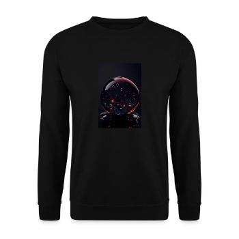 Blasen in einer Blase rot 2 - Unisex Pullover - Schwarz - Vorne - Alina (178cm) & Michal (187cm)