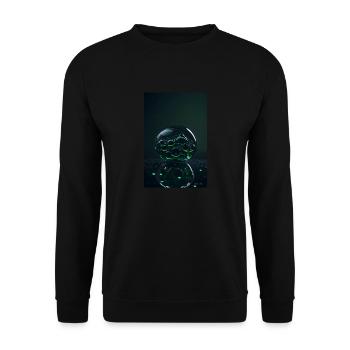 Blasen in einer Blase grün 1 - Unisex Pullover - Schwarz - Vorne - Alina (178cm) & Michal (187cm)