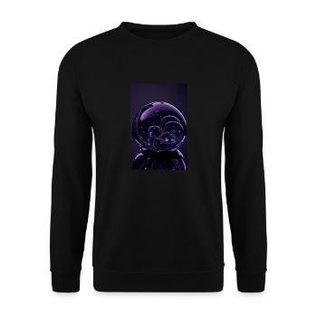 Blasen in einer Blase magenta 2 - Unisex Pullover - Schwarz - Vorne - Alina (178cm) & Michal (187cm)