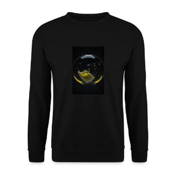 Nuages dans une bulle jaune 3 - Sweat-shirt Unisexe - noir - Devant - Alina (178cm) & Michal (187cm)