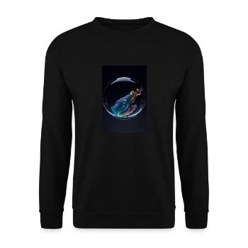 Nuages dans un arc-en-ciel à bulles 3 - Sweat-shirt Unisexe - noir - Devant - Alina (178cm) & Michal (187cm)