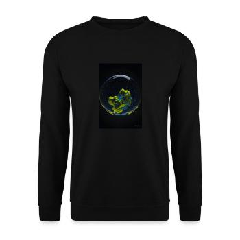 Nuages dans une bulle jaune 2 - Sweat-shirt Unisexe - noir - Devant - Alina (178cm) & Michal (187cm)