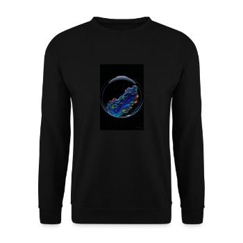 Nuages dans une bulle néon 1 - Sweat-shirt Unisexe - noir - Devant - Alina (178cm) & Michal (187cm)
