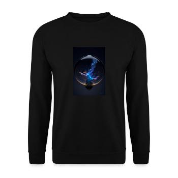 Wolken in einer Blase plasma 1 - Unisex Pullover - Schwarz - Vorne - Alina (178cm) & Michal (187cm)