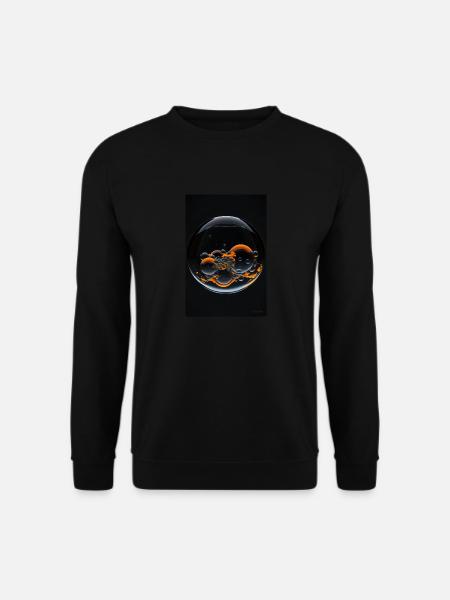 Clouds in a bubble orange 2 - Unisex Sweatshirt - black