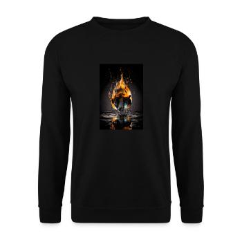 Drop fire 4 - Unisex Sweatshirt - black - Front - Alina (178cm) & Michal (187cm)