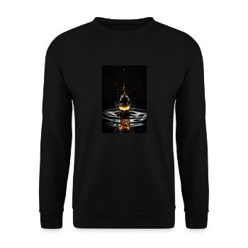 Tropfen feuer 3 - Unisex Pullover - Schwarz - Vorne - Alina (178cm) & Michal (187cm)