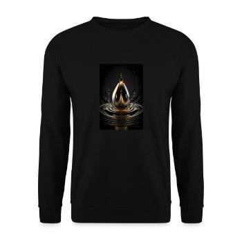 Drop chrome 2 - Unisex Sweatshirt - black - Front - Alina (178cm) & Michal (187cm)
