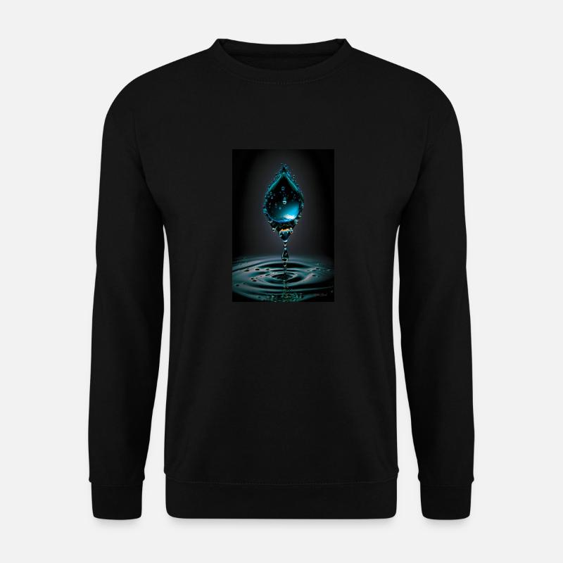 Drop cyan 2 - Unisex Sweatshirt - black