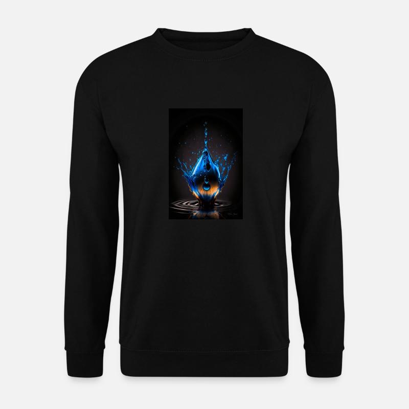 Tropfen blau 4 - Unisex Pullover - Schwarz