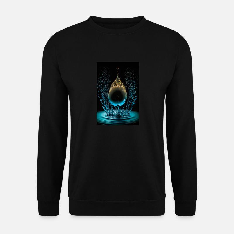 Drop cyan 4 - Unisex Sweatshirt - black