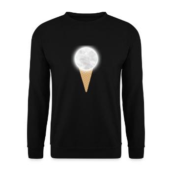 Cornet de lune - Sweat-shirt Unisexe - noir - Devant - Alina (178cm) & Michal (187cm)