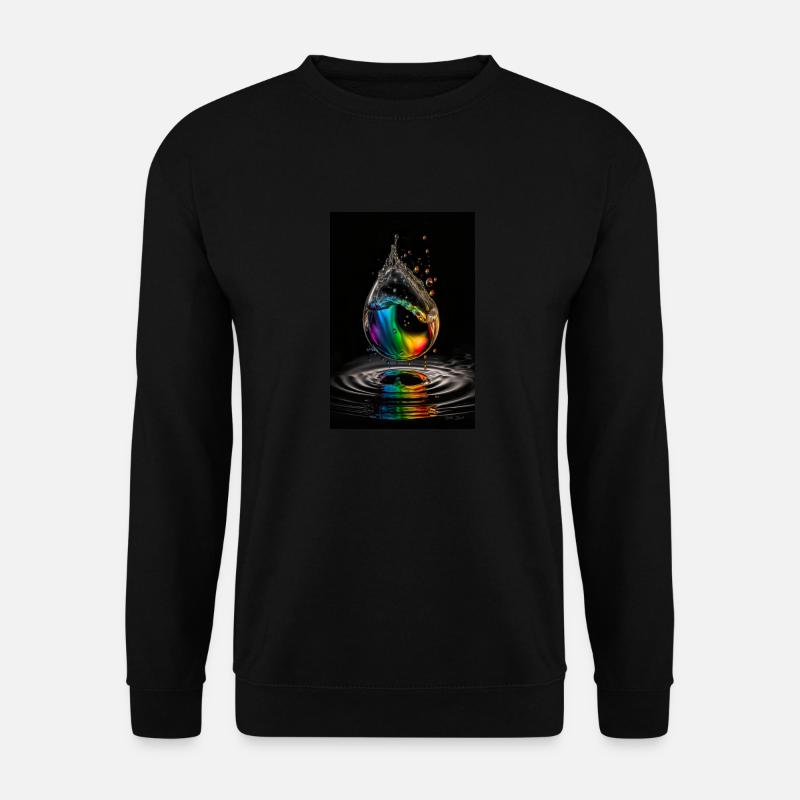 Tropfen regenbogen 2 - Unisex Pullover - Schwarz