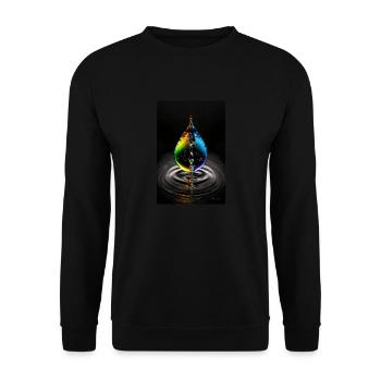 Drops neon 3 - Unisex Sweatshirt - black - Front - Alina (178cm) & Michal (187cm)