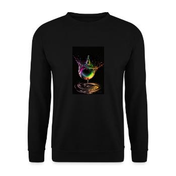 Gouttes néon 2 - Sweat-shirt Unisexe - noir - Devant - Alina (178cm) & Michal (187cm)