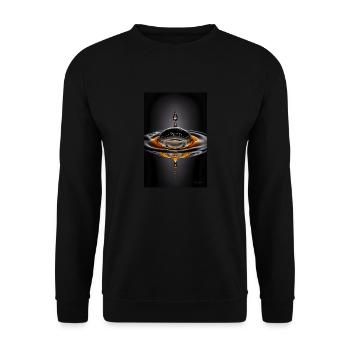 Drops magma 3 - Unisex Sweatshirt - black - Front - Alina (178cm) & Michal (187cm)