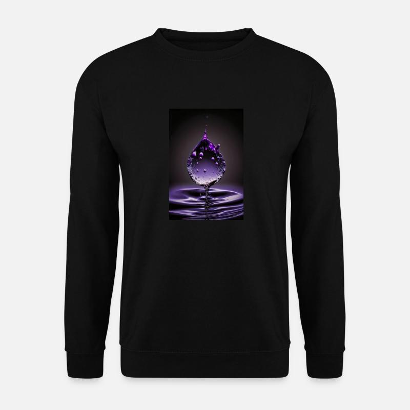 Drops purple 4 - Unisex Sweatshirt - black
