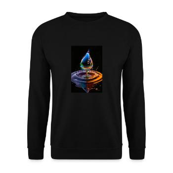 Drops neon 4 - Unisex Sweatshirt - black - Front - Alina (178cm) & Michal (187cm)