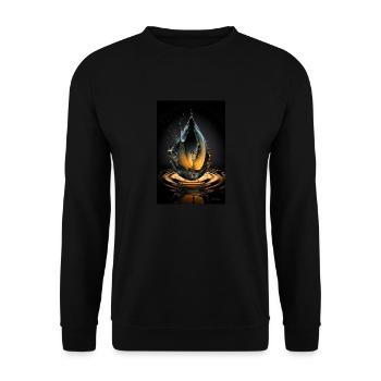Droplet plasma 2 - Unisex Sweatshirt - black - Front - Alina (178cm) & Michal (187cm)