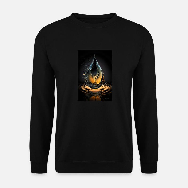 Tropfen plasma 2 - Unisex Pullover - Schwarz